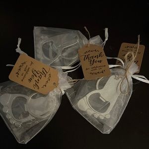 Set of 3 Baby Feet Bottle Opener Keychains